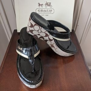 Coach Jody Crinkle Patent Wedge
